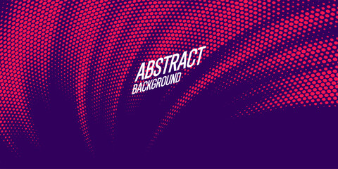 Poster - Monochrome printing raster. Abstract vector halftone background.