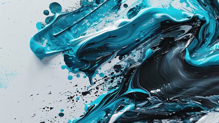 Poster - A dynamic abstract art piece showcasing vibrant colors and fluid motion, symbolizing modern culture and creativity through expressive visuals and textures.