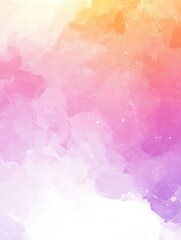 Poster - Abstract watercolor painting of vibrant colors blending in a dreamy gradient style creating a soft and artistic background