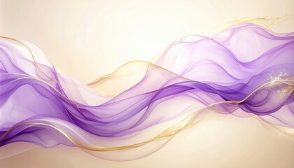 Poster - Flowing purple silk abstract art digital illustration soft background elegant design aesthetic perspective dreamy concept for visual harmony
