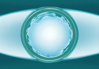 Aufkleber - World within the Circle: A captivating digital illustration features the world in an elegant circle.