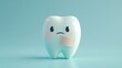 © riskun - Sad tooth illustration with a small bandage.