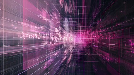 Poster - An abstract digital art piece featuring vibrant colors and dynamic lines, embodying a sense of movement and technological innovation in a modern aesthetic.