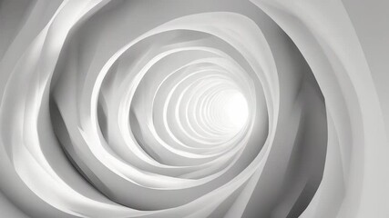 Fototapete - Dynamic abstract spiral tunnel design in engaging monochrome color palette for modern visuals