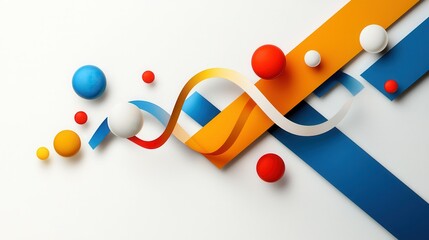 Poster - Colorful geometric shapes create a vibrant abstract composition.