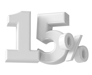 Leinwandbilder - 15 Percent Number 3D Render