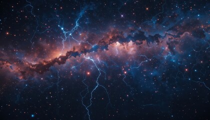 Wall Mural - Cosmic nebulae exhibit striking electrical discharges.