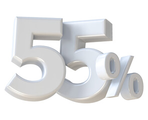 Leinwandbilder - 55 Percent Number 3D Render