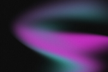 Aufkleber - Abstract swirl of purple and teal hues on black background.