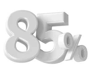 Leinwandbilder - 85 Percent Number 3D Render