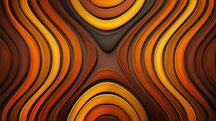 Poster - Vibrant abstract background featuring flowing patterns in warm tones of orange and brown