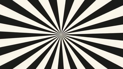 Poster - dynamic optical art background in black and white with radial lines creating depth and movement