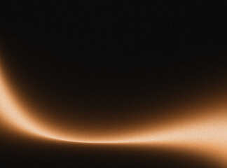 Aufkleber - Abstract orange glow curve on black background.