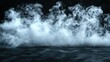 © Tunjung - Abstract white cloud shapes against dark background