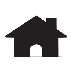 Fototapete -  House icon vector. Home icon vector. Continuous line black