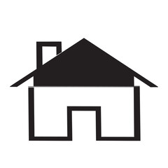 Fototapete -  House icon vector. Home icon vector. Continuous line black