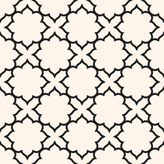 Wall Mural - abstract geometric seamless pattern in arabesque style. vector ornamental lines texture, floral latt