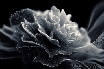 Poster - Abstract visualization of generative AI process