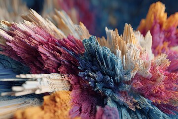 Poster - Abstract visualization of generative AI process
