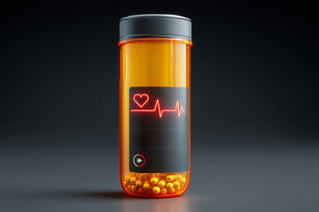 Poster - Digital pill bottle with tracking interface