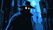 © muhamad - Mysterious Figure In A Dark Cityscape, Stylized And Eerie.