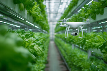 Poster - Sustainable farming with vertical gardens and drones