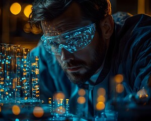 Poster - Scientist using advanced technology in a laboratory setting