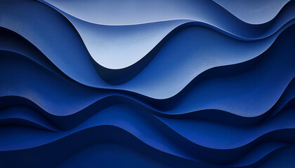 Aufkleber - Abstract blue wavy background with smooth curves and textures for modern design projects.