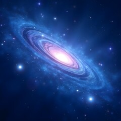 distant blue shining galaxy 4k 1:1 ratio