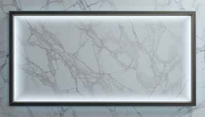 Wall Mural - elegant, modern marble framed display mockup.