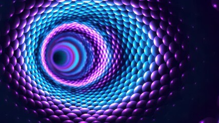 Fototapete - Colorful abstract tunnel design showcasing vibrant spheres in a mesmerizing pattern with depth perception