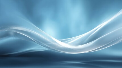 Abstract Blue and White Wave Design