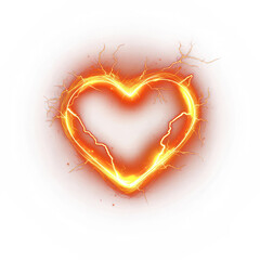 Wall Mural - png glowing heart symbol design light.