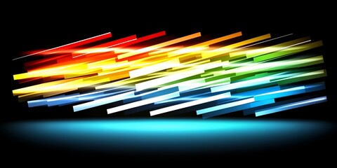 Poster - Abstract vibrant rainbow colored lines streaks light speed motion dynamic energy background design ideal for technology digital futuristic presentations and websites