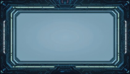 Wall Mural - futuristic technological interface blank screen display