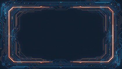 Wall Mural - abstract futuristic technology frame design