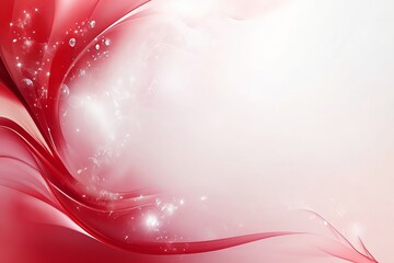 Poster - Elegant Red and White Abstract Background Design Soft Flowing Lines Subtle Sparkle Festive Winter Holiday Theme Perfect for Cards Invitations and Presentations Beautiful 