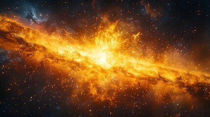 Wall Mural - cosmic collision a galaxy merger erupts in a vibrant celestial display