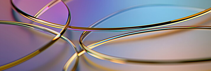 Poster - Abstract background of smooth purple and blue glass curves creating a modern geometric design for business presentations or digital art concepts.