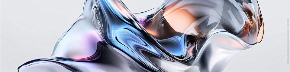 Poster - stunning abstract liquid texture background with iridescent colors creating a beautiful ripple effec