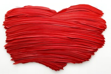Poster - Abstract Red Heart Shaped Paint Strokes Texture Background A vibrant image showcasing thick red paint strokes in a heart shape ideal for Valentine s Day or love themed designs