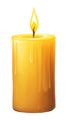 Wall Mural - png candle illuminated cylinder.