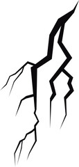 Poster - Illustration depicting cracks spreading across a dark surface, suggesting damage, fracture, or a break in texture. Detailed and stark.
