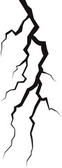 Poster - An intricate network of jagged, chaotic cracks streaks across a stark, shadowy plane, creating a visually striking and abstract texture.