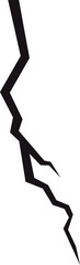 Poster - Abstract image of a black background with a jagged, gray lightning-like shape diagonally cutting across the dark space. Minimalist monochrome design.