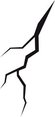 Poster - Dramatic abstract image showing a prominent, jagged fissure against a stark black background, hinting at fracture and underlying tension.
