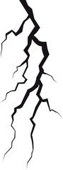 Poster - Abstract cracks pattern. A dark background is crossed by jagged grey lines. They start from the top and extend downward like fissures. 