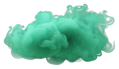 Wall Mural - png mint green smoke cloud black background.