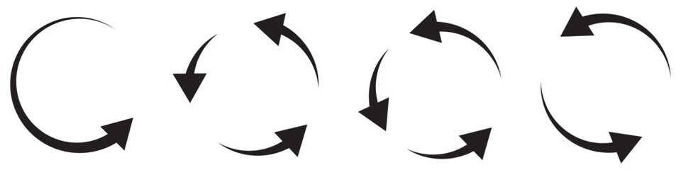 Leinwandbilder - circle arrow icon set. circular arrow icon, refresh, reload, rotation. Green recycle vector icon symbol. Repeat and reload icons set and arrow rotation circle