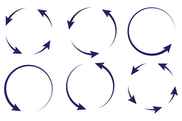 Leinwandbilder - circle arrow icon set. circular arrow icon, refresh, reload arrow icon symbol sign, vector illustration